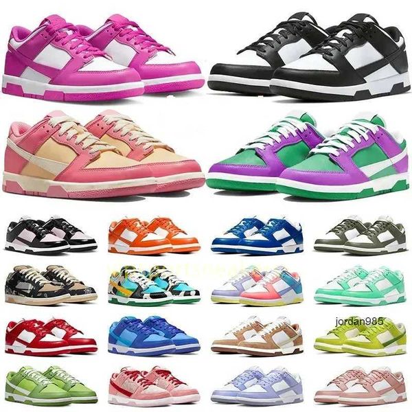 2024 Reverse Joker low running uomo donna scarpe Strawberry Peach Panda White Black Grey Fog UNC Coast Medium Curry Active Fuchsia Triple Pink GAI sneakers da uomo