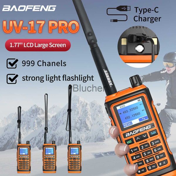 Walkie Talkie Baofeng UV17 Pro Walkie Talkie UHF VHF Langstrecken-Jagdschinken 10 W tragbare Funkgeräte Amateur-Zwei-Wege-Radio mit taktischer Antenne x0802