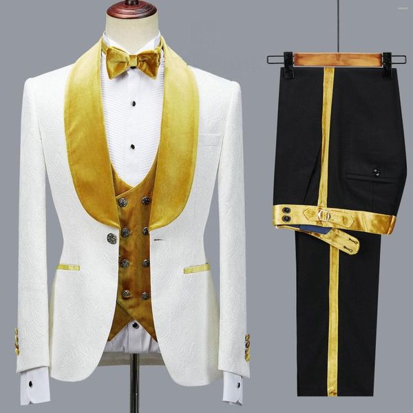 Erkek Suitler Çiçek Ceket Erkekler İnce Fit Düğün Smokin Deniz Kollu Velvet Kavur Damat Parti Kostümü Homme Man Blazer