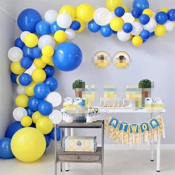 Altri articoli per feste di eventi 110 pezzi blu scuro giallo opaco palloncino ghirlanda arco set compleanno bambini baby shower genere display decorazione ornamenti 230802