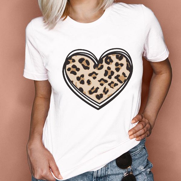 OC0010#-Maryya Großes Kurzarm-T-Shirt für Sommer-Damen, Blumenmuster, Cartoon-Herz-Top, personalisiertes Anpassungsmuster