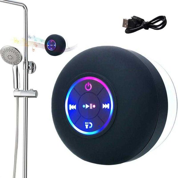 Altoparlanti portatili Chiamate in vivavoce Mini altoparlante da bagno Lettore impermeabile con microfono Ventosa Musica più forte Wireless