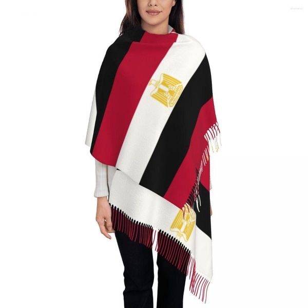 Cachecóis xales e bandagens com a bandeira do Egito para vestidos de noite femininos elegantes
