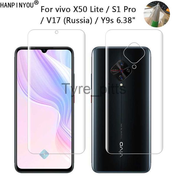 Protetores de tela de celular para vivo x50 lite s1 pro s1 prime v17 y9s claro tpu/fosco anti-impressões digitais hidrogel capa completa filme protetor de tela macia x0803