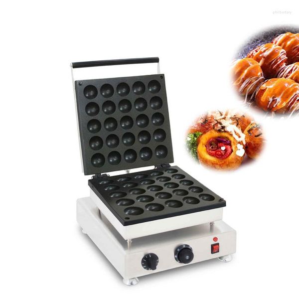 Ekmek üreticileri 25 delikli ahtapot top üreticisi ev elektrikli kek makinesi ızgara tavası profesyonel pişirme araçları