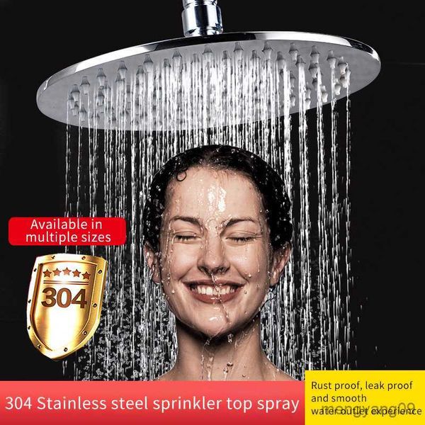 Banyo Duş Başlıkları Paslanmaz Çelik Duş Başlığı Yağış Duş Başlığı Ultra Yağmur Duş Kare Yuvarlak Banyo Aksesuarları 6-12 R230804