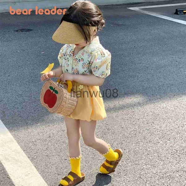 Giyim setleri ayı lideri bebek kız kore gömlek joker gömlek çocuk kontrast kabarcık kolu kılı