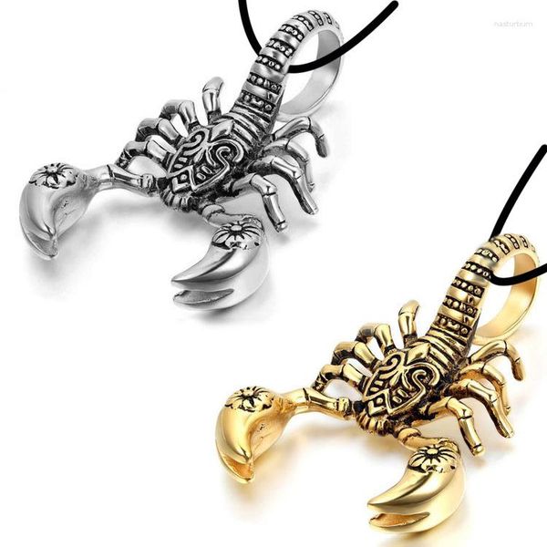 Ketten TikToks Herren-Retro-Mode-Hip-Hop-Ins-übertriebene Scorpion-King-Halskette, Accessoire, Persönlichkeit, Schlüsselbeinkette