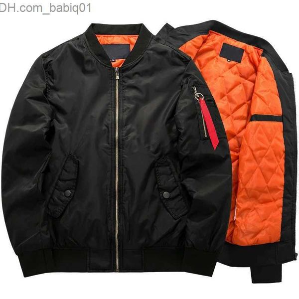 Jaquetas masculinas jaqueta bomber moda masculina grossa quente outono inverno militar jaquetas de motocicleta homens novo vôo ma-1 piloto ar marca casaco t230804