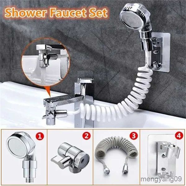 Banyo scs/set washbasin musluk duş seti ev banyo püskürtücü süzgeç hortumu el tipi esnek saç yıkama duş R230804