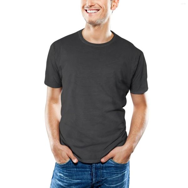 Camisetas masculinas grandes com gola alta com contas na moda primavera/verão casual manga curta gola redonda térmica manga longa masculina