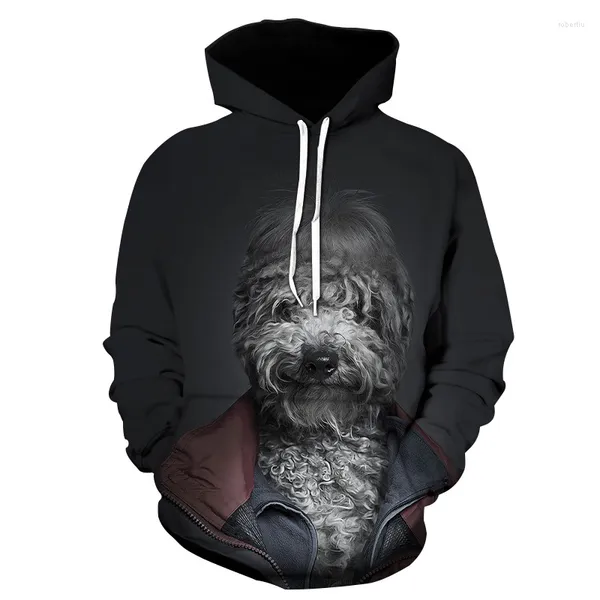 Männer Hoodies Mode Tier Muster Niedlichen Hund 3D Druck Casual Straße Hip-Hop Männer Und Frauen Mit Kapuze Atmungsaktive Sport Pullover