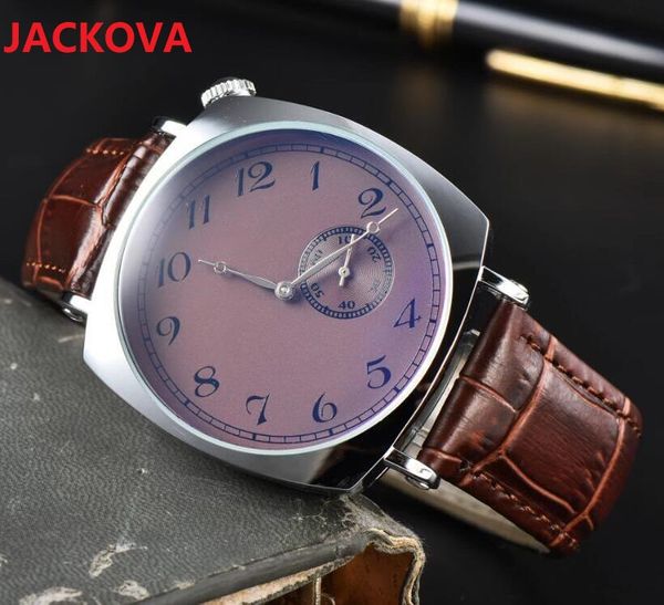 Sub quadl di lavoro famoso MENS MENS Time Orologi Auto Data ONE OCCHIO ORCHIO Giappone Quarzo Giovano di precisione e durata della fascia in pelle vera e propria durata