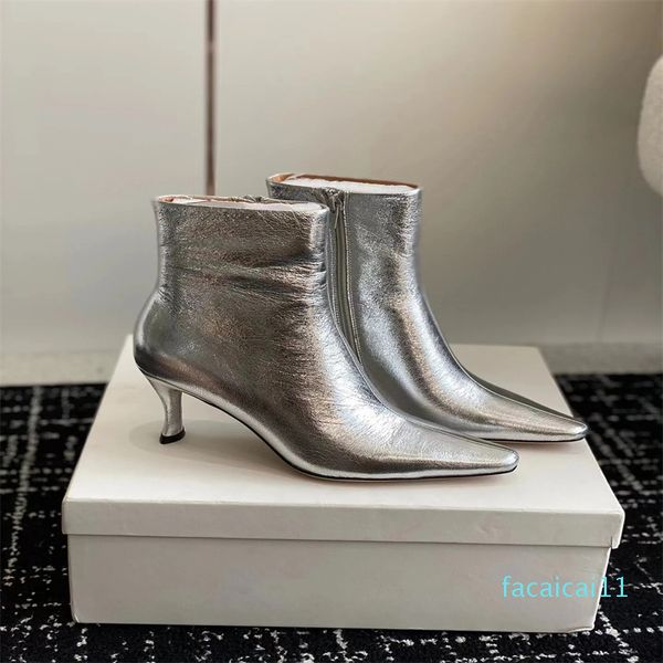 By boots Far Luxury Designer Kraft Nappa Boots Moda Donna Autunno Inverno Pelle di vitello liscia Punta quadrata tacco alto punta corta Stivali lunghi