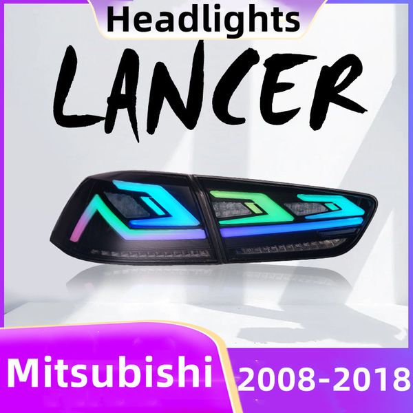 Autoteile LED-Rücklicht für Mitsubishi Lancer EX EVO 20 08-20 18 RGB Sequential Blinker Bremsrückleuchten