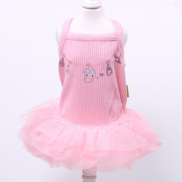 Vestuário para cães Vestido Princesa Gato Tutu Colar Design Pet Filhote Saia Primavera/Verão Roupas Roupa 5 Tamanhos 2 Cores