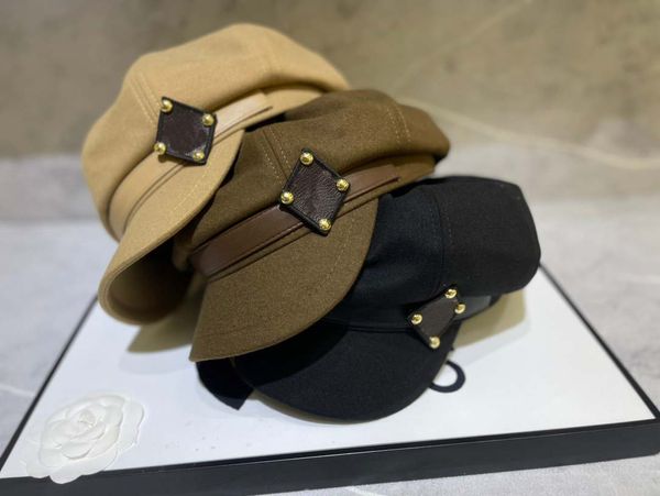 chapéu de designer Boinas Femininas de Inverno Feminino Retro boinas Boinas bonés para mulheres chapéus Bonnets Chapéus para Mulheres Chapéu Octogonal Newsboy
