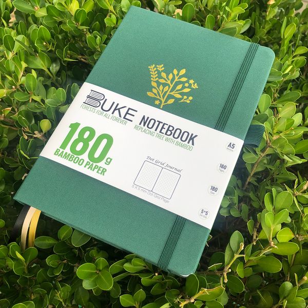 Bloc-notes Bullet Planner 180gsm BAMBOU PAPIER Dot Grid JOURNAL Dotted Notebook Dessin livres forêt vert couleur 230803