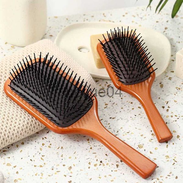 Spazzole per capelli Per aveda Massaggio Pettine Gasbag Capelli antistatici Cuscino d'aria Spazzola per capelli in legno Wet Curly Detangle Spazzola per capelli Parrucchiere Styling x0804