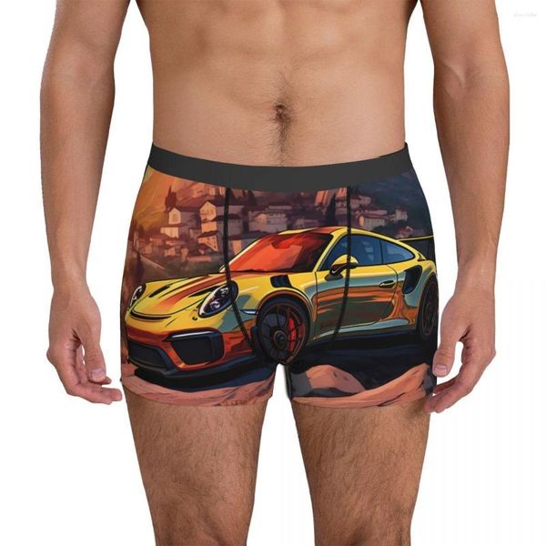 Unterhose Classic Sports Car Unterwäsche Mountain Sun Herren Shorts Slips Einfarbig Trunk Trenky Design Oversize