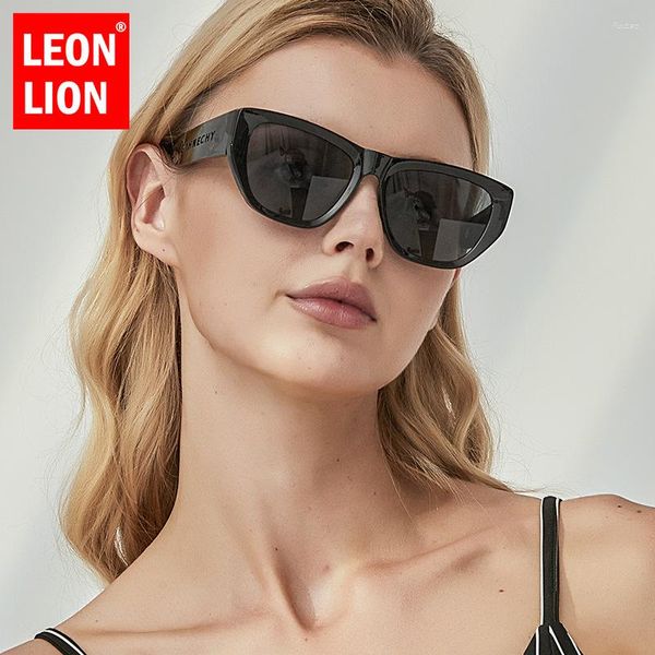 Güneş Gözlüğü Leonlion Cat Eye 2023 Kadınlar/Erkekler İçin Lüks Vintage Gözlük Yüksek Kaliteli Moda Gözlükleri Gafas de Sol Hombre