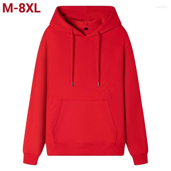 Moletons Masculinos de Algodão Puro Tamanho Grande 8xl 7xl 6xl Moletons Masculinos Harajuku com Capuz Masculino Oversized Moletom Masculino Solto Sólido Pulôver