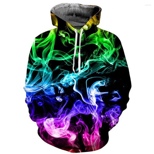 Herren Hoodies Fluoreszierender Flammendruck Hoodie 3D-Sweatshirt Für Männer Und Frauen Mit Kapuze Lose Herbst Wintermantel Streetwear Jacke