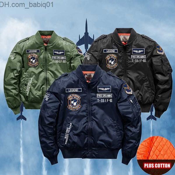 Herrenjacken Herbst Winter Bomberjacke Herren Air Force MA 1 Tank Stickerei Militär Baseball Jacke Uniform Großer Mantel Werkzeugjacke T230804