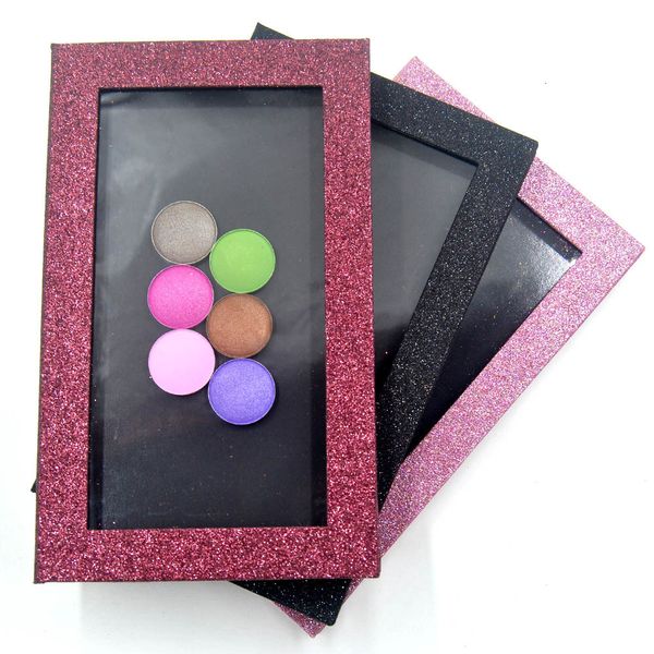 Lidschatten-Mode-DIY-Nachfüllung, leere magnetische Lidschatten-Palette, Concealer-Pfannen mit Rouge-Puder-Lippenstift-Palette, rosa glänzendes Geschenk 230804