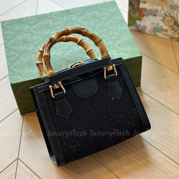 Kadın Kristal Tote Çanta Moda Diana Bambu Tutucu Çanta Bayanlar Yüksek Kaliteli Lüks Tasarımcı Omuz Crossbody Bag Yeni