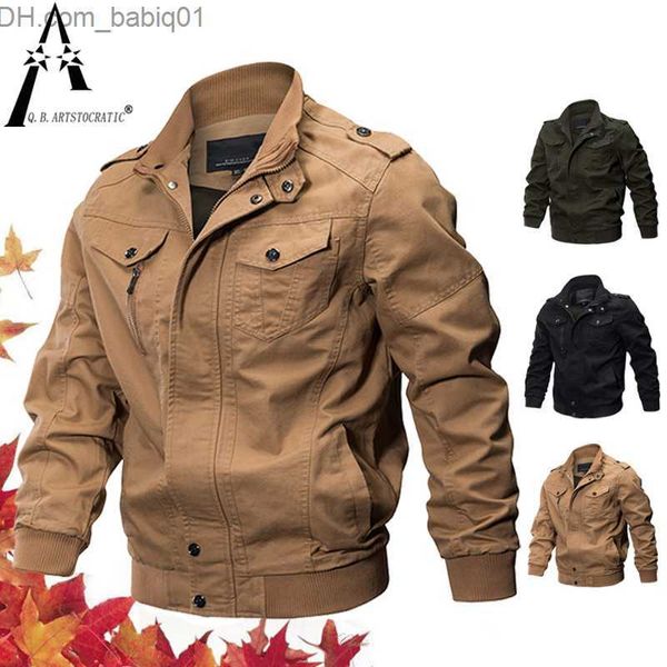 Herrenjacken Plus Size Military Bomberjacke Männer Frühling Herbst Lässige Pilotenjacken mit mehreren Taschen Männliche Armeefracht Flug Herrenjacken M-6XL T230804