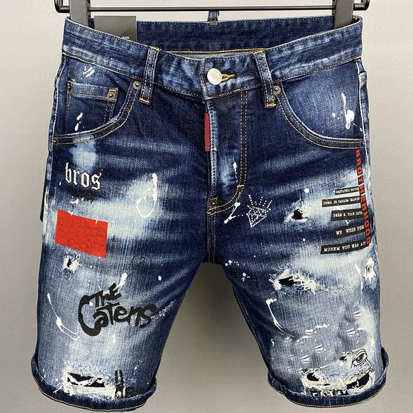 Designer Jeans Mens Jeans Mens Jeans Curto Curto Novo Botão Placket Original Denim Shorts Quarto Comprimento Personalizado CHD2308046-12 megogh