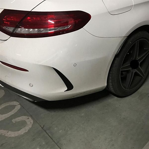 Araba Stil Arka Tampon Spoiler Her iki yan kanard dekorasyon kapağı Trim Mercedes Benz C Coupe C205 2015-2019229b