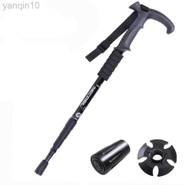 Bastões de trekking Fonoun Bengalas de escalada Alpenstock 50-110cm Antiderrapante Resistência ao desgaste Luz Absorção de choque FG101 HKD230804