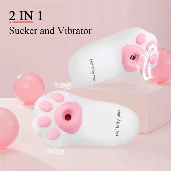 Vibratörler Otouch Cici Kitty artı klitoris enayi vibratör kadınlar için klitoris stimülatör vakum emme dişi mastürbator seks dükkanı yetişkinler oyuncaklar 230804