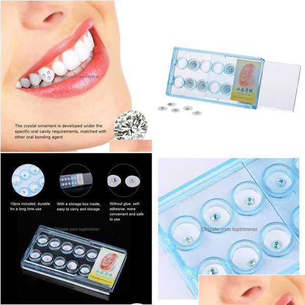 Andere Mundhygiene 10 stücke Dental Zähne Edelsteine Kristall Zahn Ornamente Schmuck Klare Farbe Dekoration Werkzeug Drop Lieferung Gesundheit Schönheit Dhhof