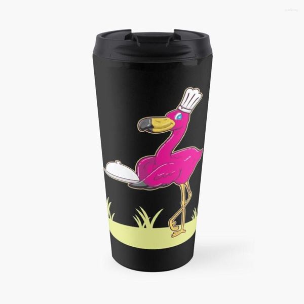 Garrafas de água Flamingo Chef Cozinheiro Profissional Ideia de Presente Caneca de Viagem