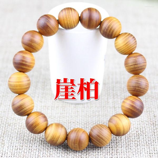 Strand Linggusi High Oil Cliff Cypress Bracciale 12MM Lady Buddha Bead Single Ring Old Material Fragrance