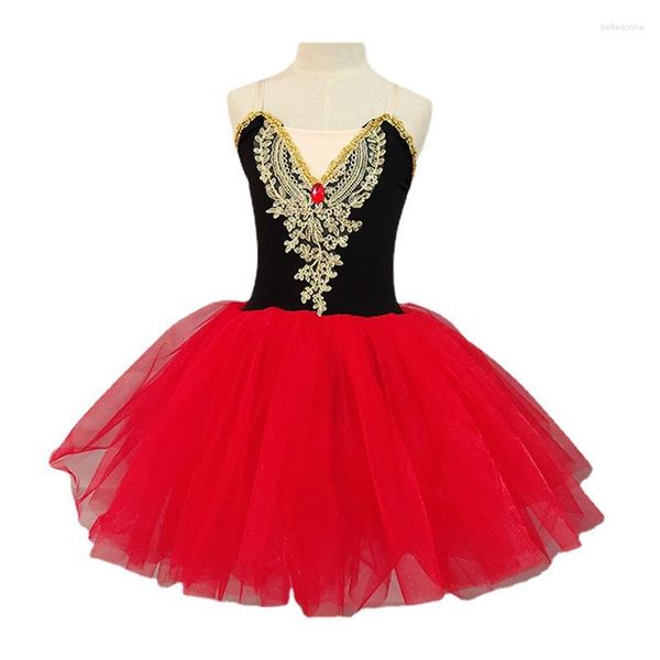 Abbigliamento da palcoscenico Gonna da balletto per ragazze Abito lungo in tulle morbido Costumi da esibizione Body da ginnastica Concorso da ballo Costume da ballo