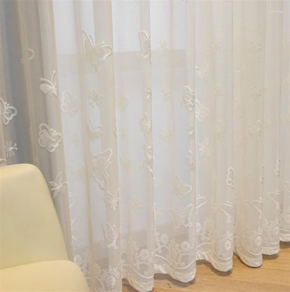 Tenda Farfalla Chiffon Tende Trasparenti Per Soggiorno Camera Da Letto Decorazione Della Casa Finestra Voiles Tulle