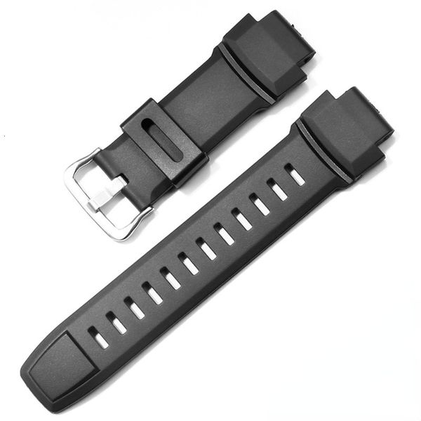 Pulseiras de relógio Pulseira de borracha para Casio GSHOCK PROTREK PRG260 270 550 250 PRW350025005100 Pulseira preta 18mm Silicone Sport WatchBand 230803