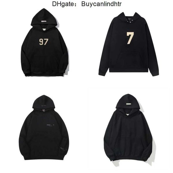 Ess Tasarımcı Erkek Hoody Hoodies Külot Sweatshirts Mektup Baskılı Crewneck Gevşek Uzun Kollu Siyah Kapşonlu Sokak Giyim Erkekler Jogging Pants Linn