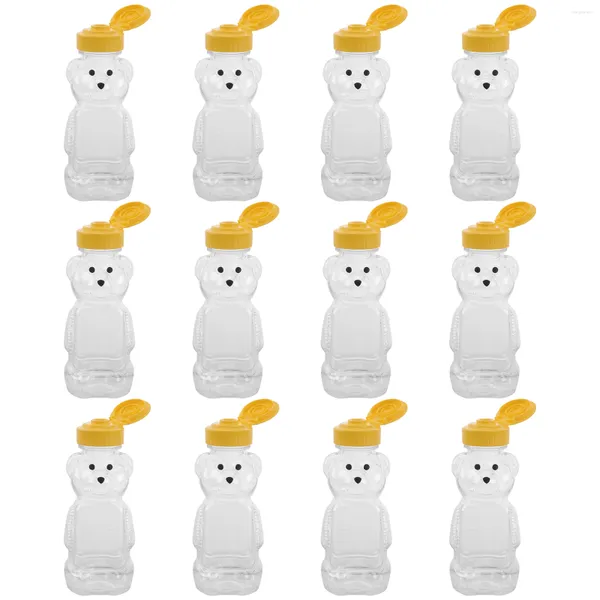 Conjuntos de Louça Garrafas Garrafas Espremedoras de Mel Recipientes Distribuidores de Condimentos Recipientes para Molhos Frascos Recipientes de Plástico Copo Vazio Salada Ketchup