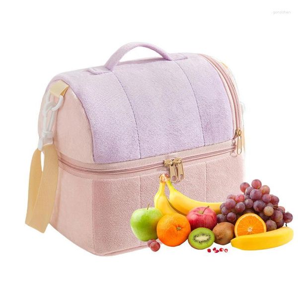 Aufbewahrungsbeutel, isolierte Lunch-Tasche, Box-Container, hohe Kapazität, wasserdicht, tragbar, Thermo-Kühlsack, Lebensmittel-Handtaschen-Hülle für den Außenbereich