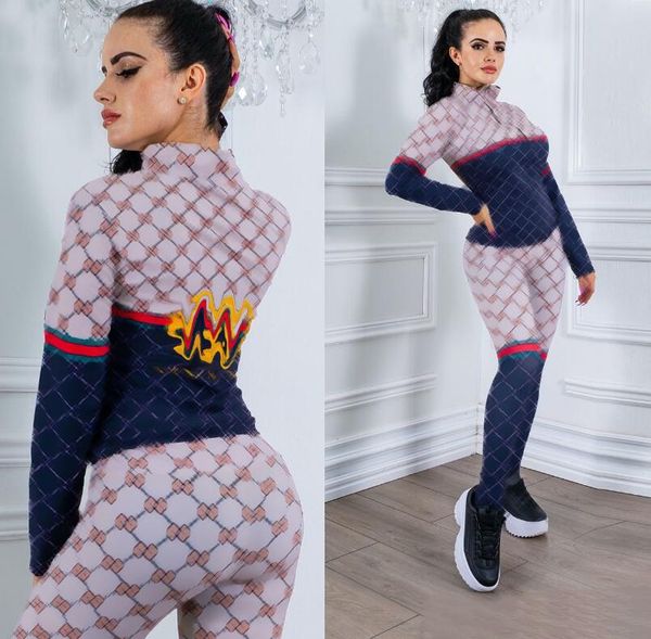 Tute da donna 2023 Autunno Nuova moda Lettera Stampa Tempo libero Stile sportivo Set da due pezzi da donna Designer GGity Set da donna di marca