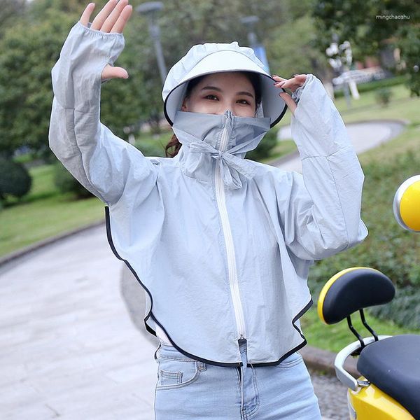 Гоночные куртки женская защита солнца с толчкой с длинным рукавом по пешеходной рубаш