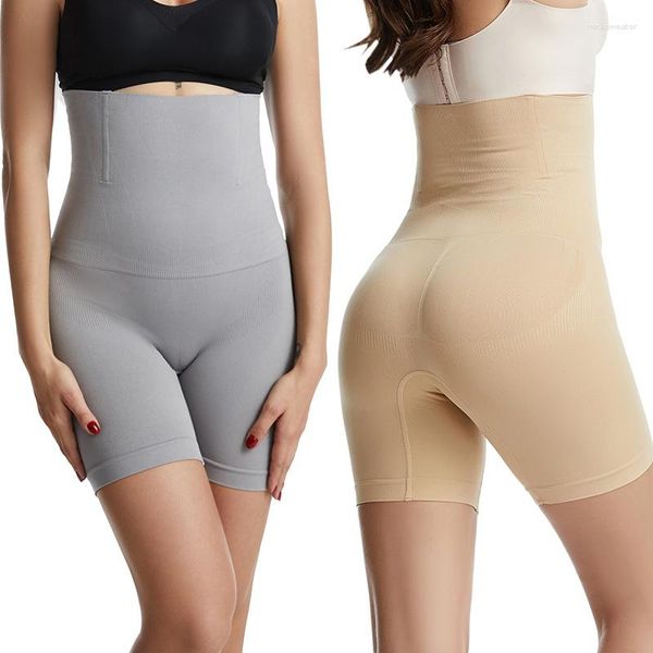 Modelador feminino cintura alta pós-parto cintura dobrada forma da barriga calcinha lindo corpo levantando nádegas pacote barriga boxer nádega feminina