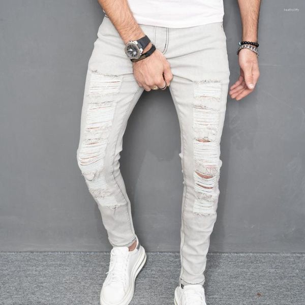 Jeans da uomo 2023 Vecchia individualità Buco rotto Moda coreana Tendenza giovanile transfrontaliera Lavato