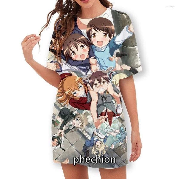 Magliette da donna Phechion Fashion Women Anime STRIKE WITCHES T-shirt manica corta stampata 3D Camicia casual Sport Hip Hop Summer Tops Y08
