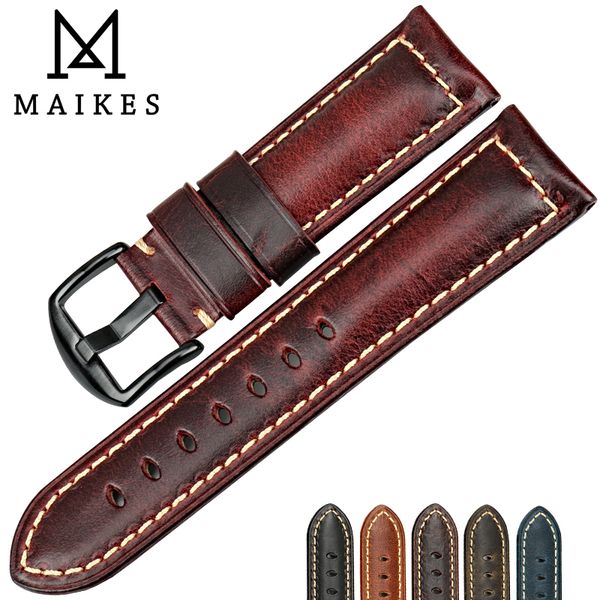 Cinturini per orologi Accessori per cinturini Cinturino in pelle rosso moda Cinturino per smartwatch Cinturino vintage 230803